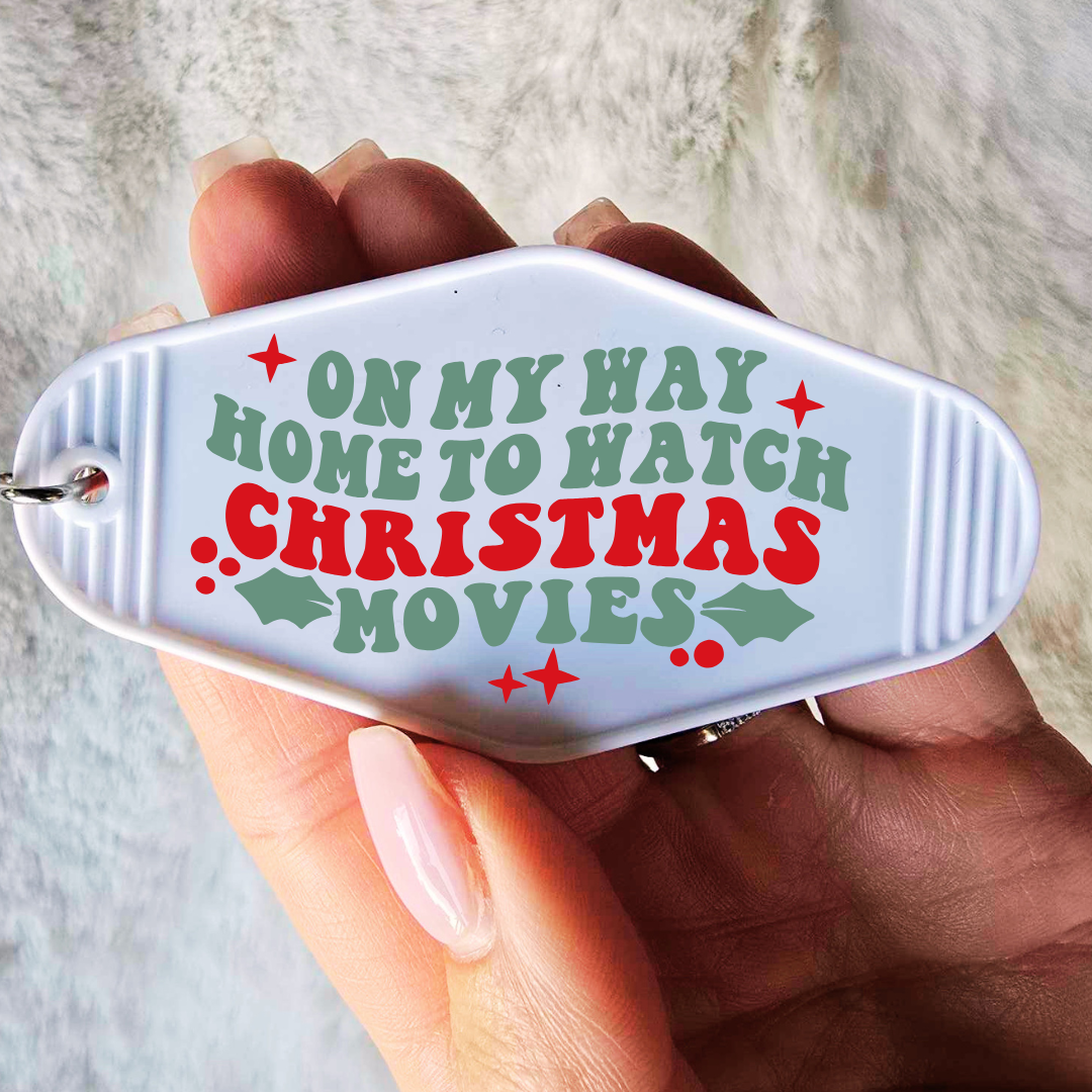 CHRISTMAS MOVIES UV DTF MOTEL KEY STICKER