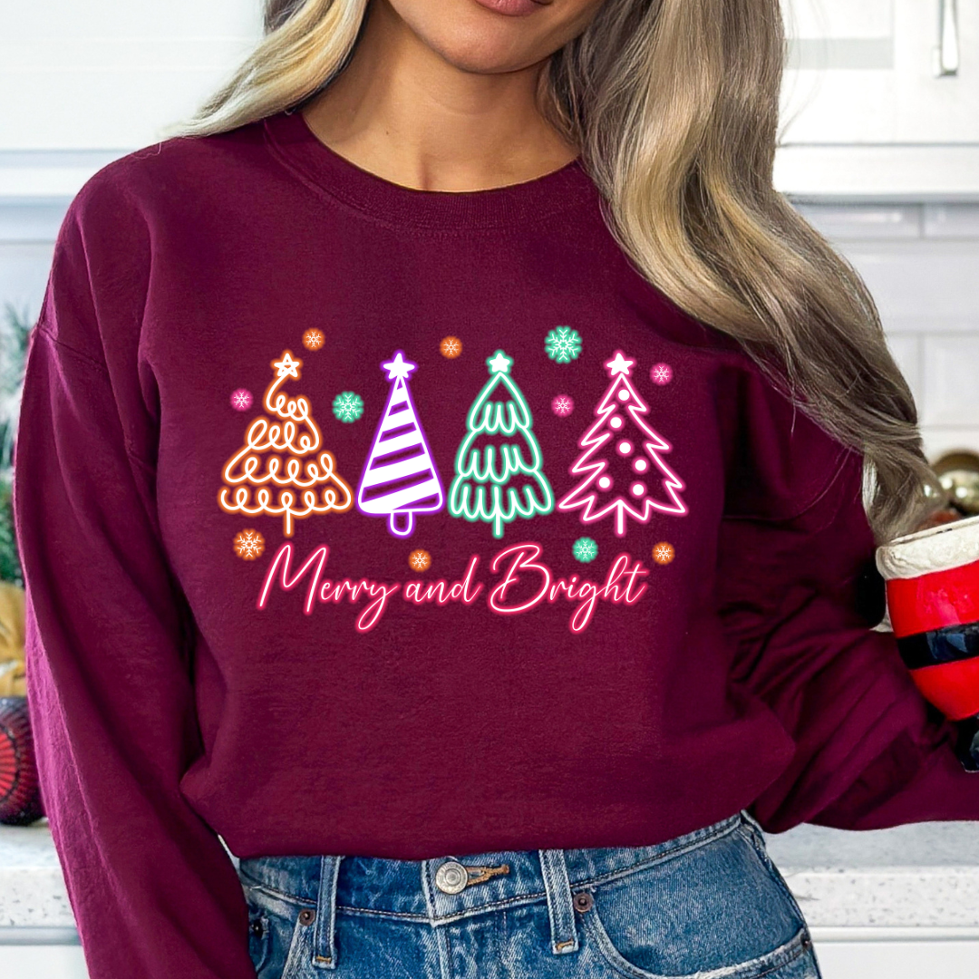 MERRY & BRIGHT NEON - DTF TRANSFER