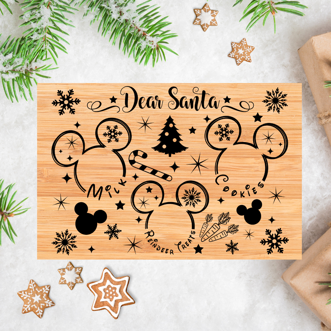 DEAR SANTA MOUSE EARS BOARD STICKER