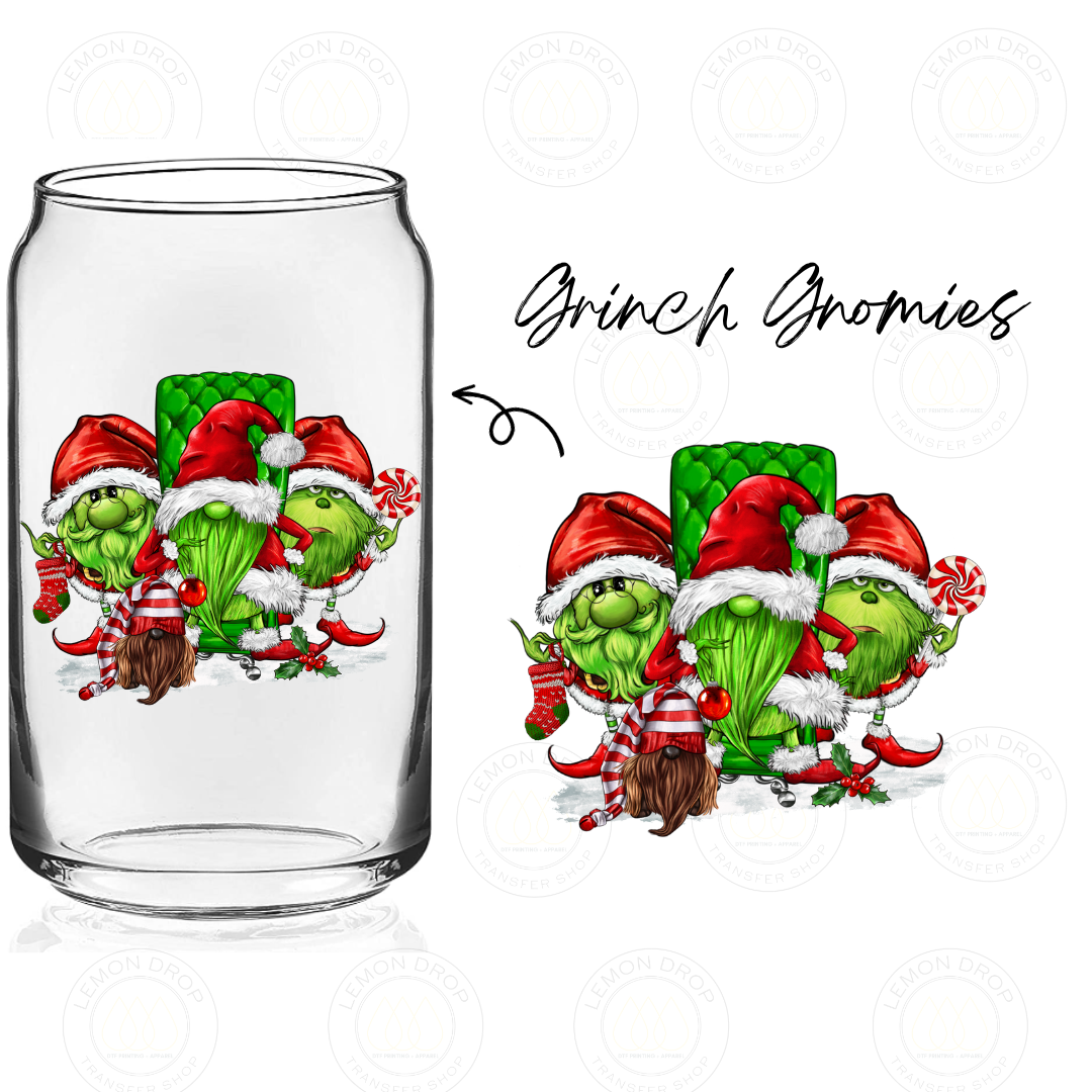 Grinch Gnomes DOUBLE-SIDED UV DTF STICKER