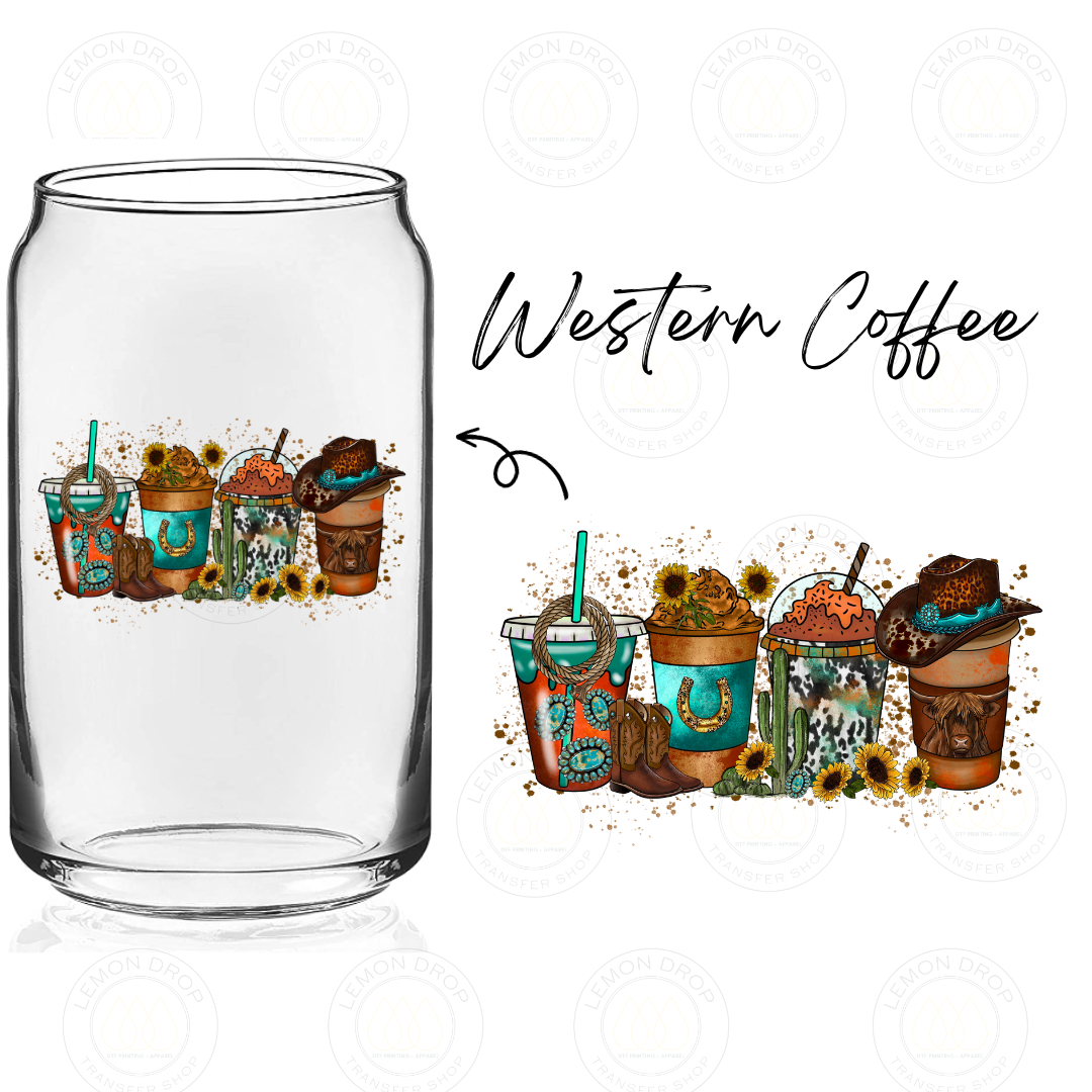 Western Coffee UV DTF STICKER