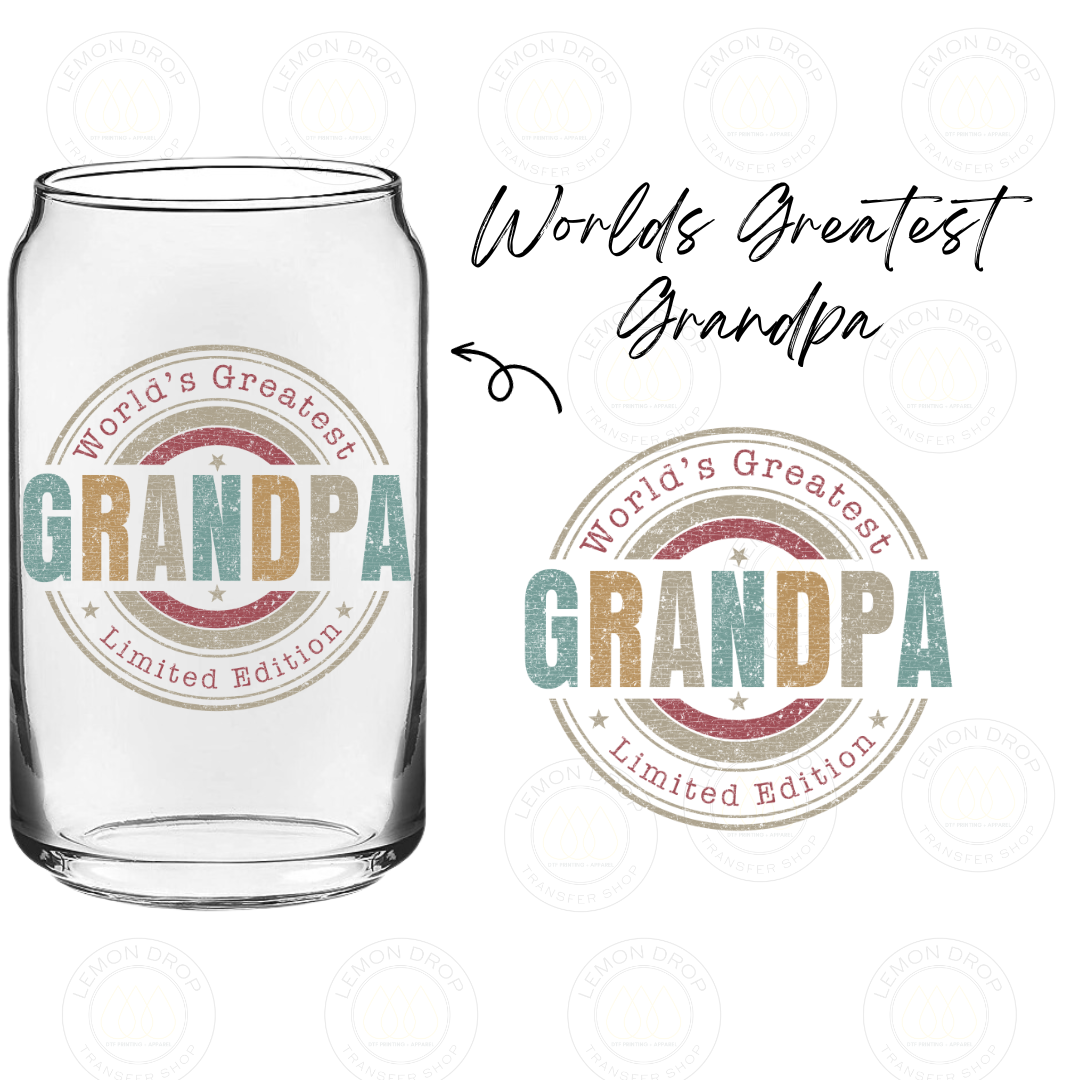 Worlds Greatest Grandpa UV DTF STICKER