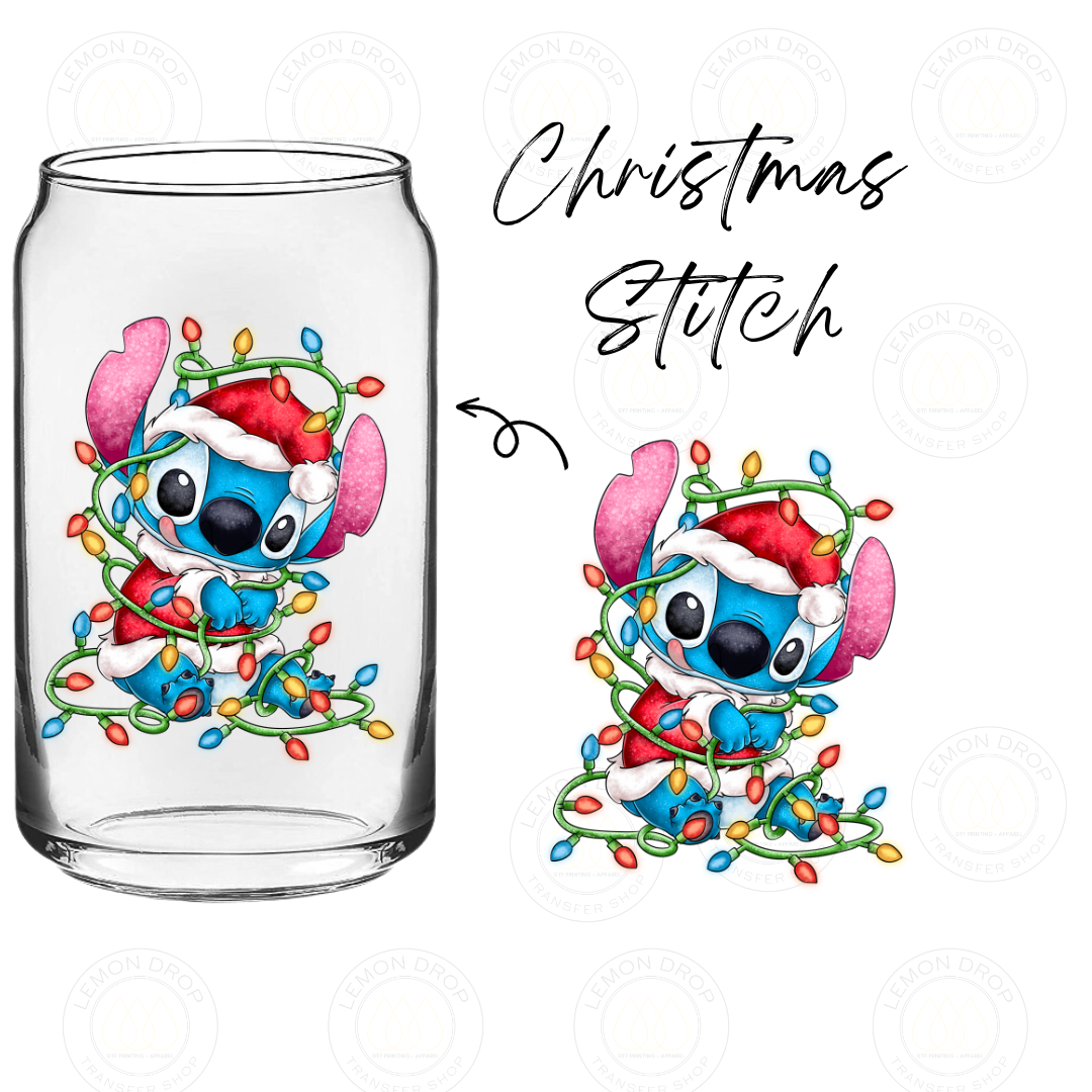 Christmas Stitch DOUBLE-SIDED UV DTF STICKER