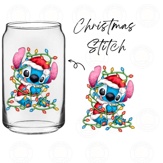 Christmas Stitch DOUBLE-SIDED UV DTF STICKER