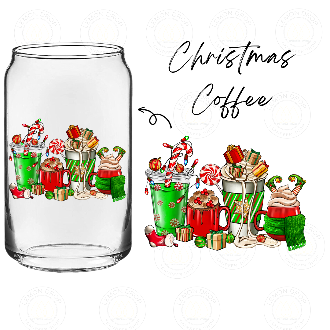 Christmas Coffee - UV DTF STICKER