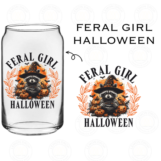 FERAL GIRL HALLOWEEN UV DTF STICKER