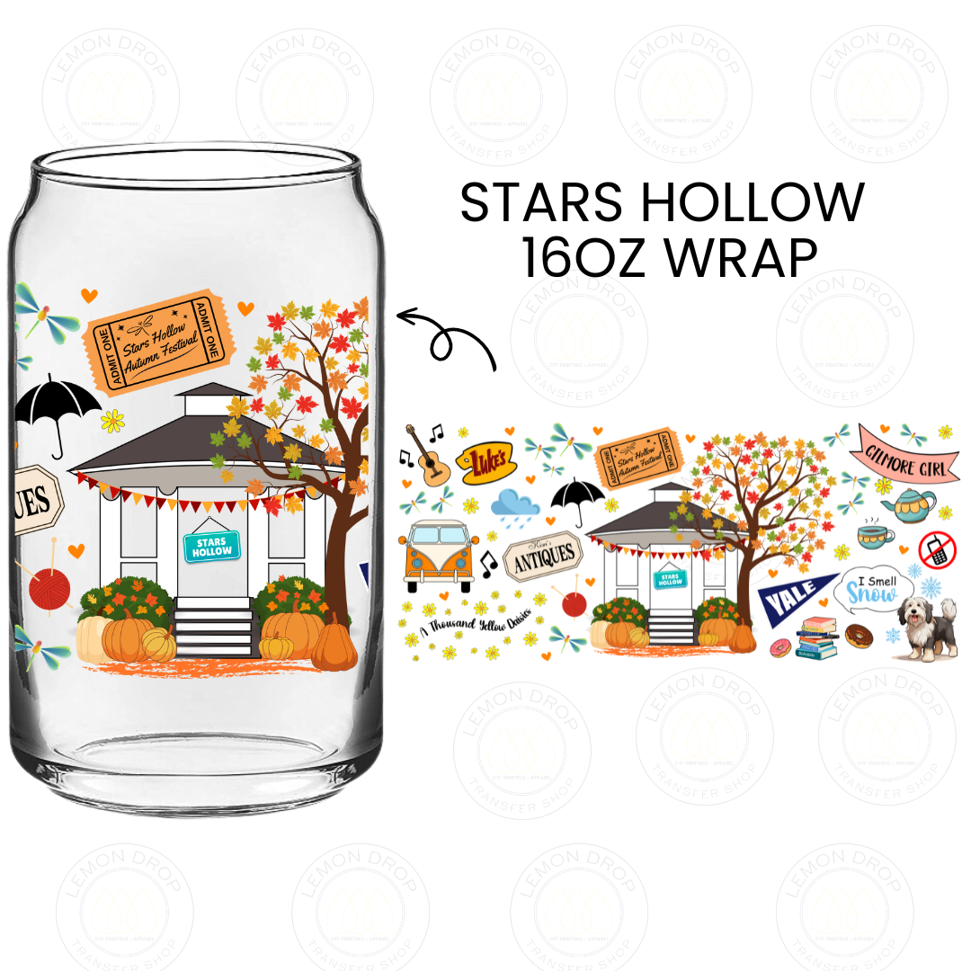 STARS HOLLOW UV DTF 16OZ CUP WRAP