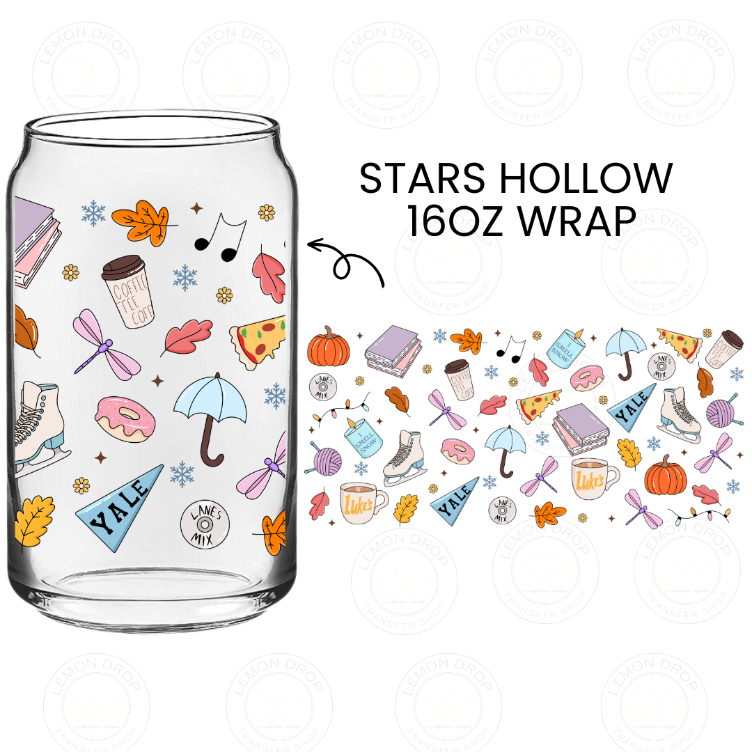 STARS HOLLOW UV DTF 16OZ CUP WRAP