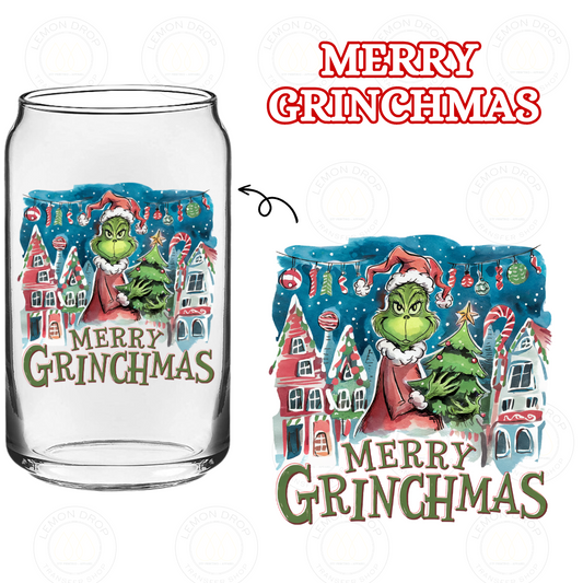 MERRY GRINCHMAS DOUBLE-SIDED UV DTF STICKER