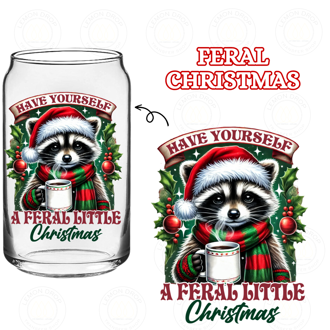 FERAL CHRISTMAS DOUBLE-SIDED UV DTF STICKER