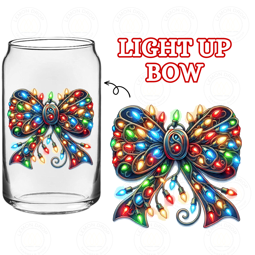 LIGHT UP BOW DOUBLE-SIDED UV DTF STICKER