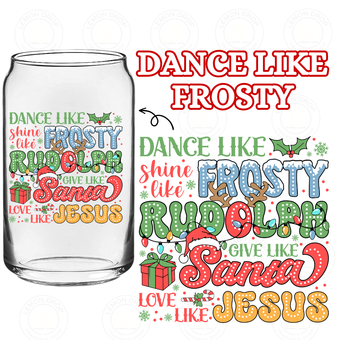 DANCE LIKE FROSTY DOUBLE-SIDED UV DTF STICKER