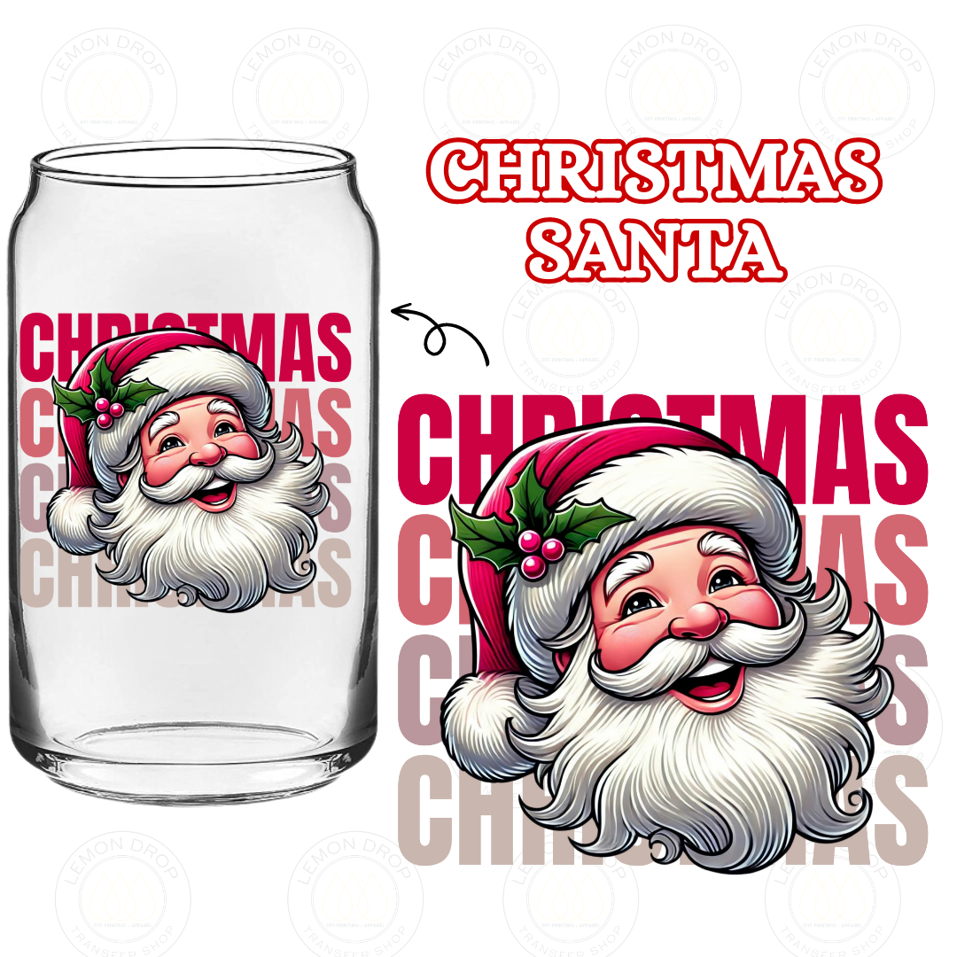 CHRISTMAS SANTA DOUBLE-SIDED UV DTF STICKER