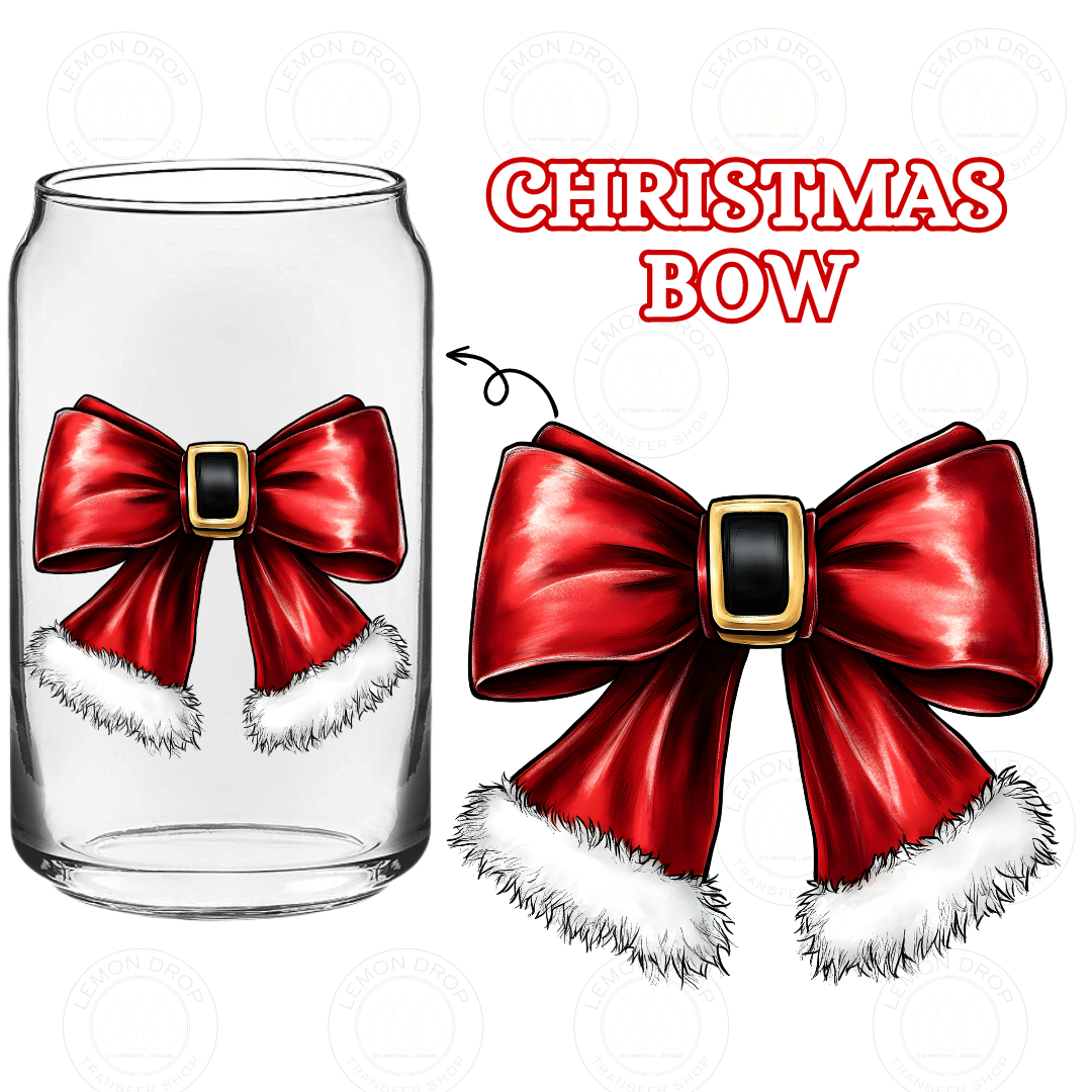 CHRISTMAS BOW DOUBLE-SIDED UV DTF STICKER