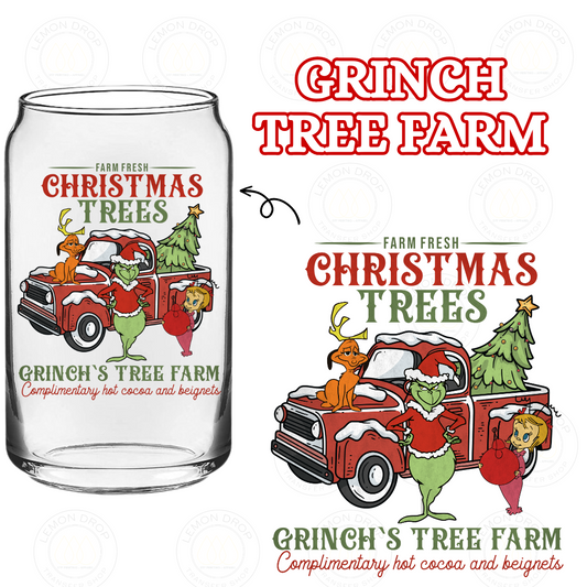 GRINCH TREE FARM DOUBLE-SIDED UV DTF STICKER