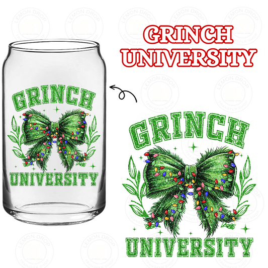 GRINCH UNIVERSITY DOUBLE-SIDED UV DTF STICKER