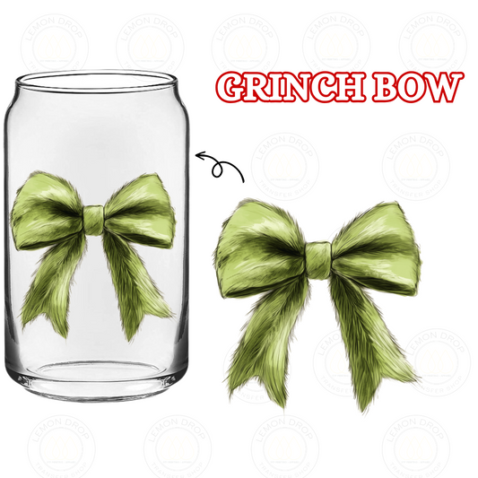 GRINCH BOW DOUBLE-SIDED UV DTF STICKER