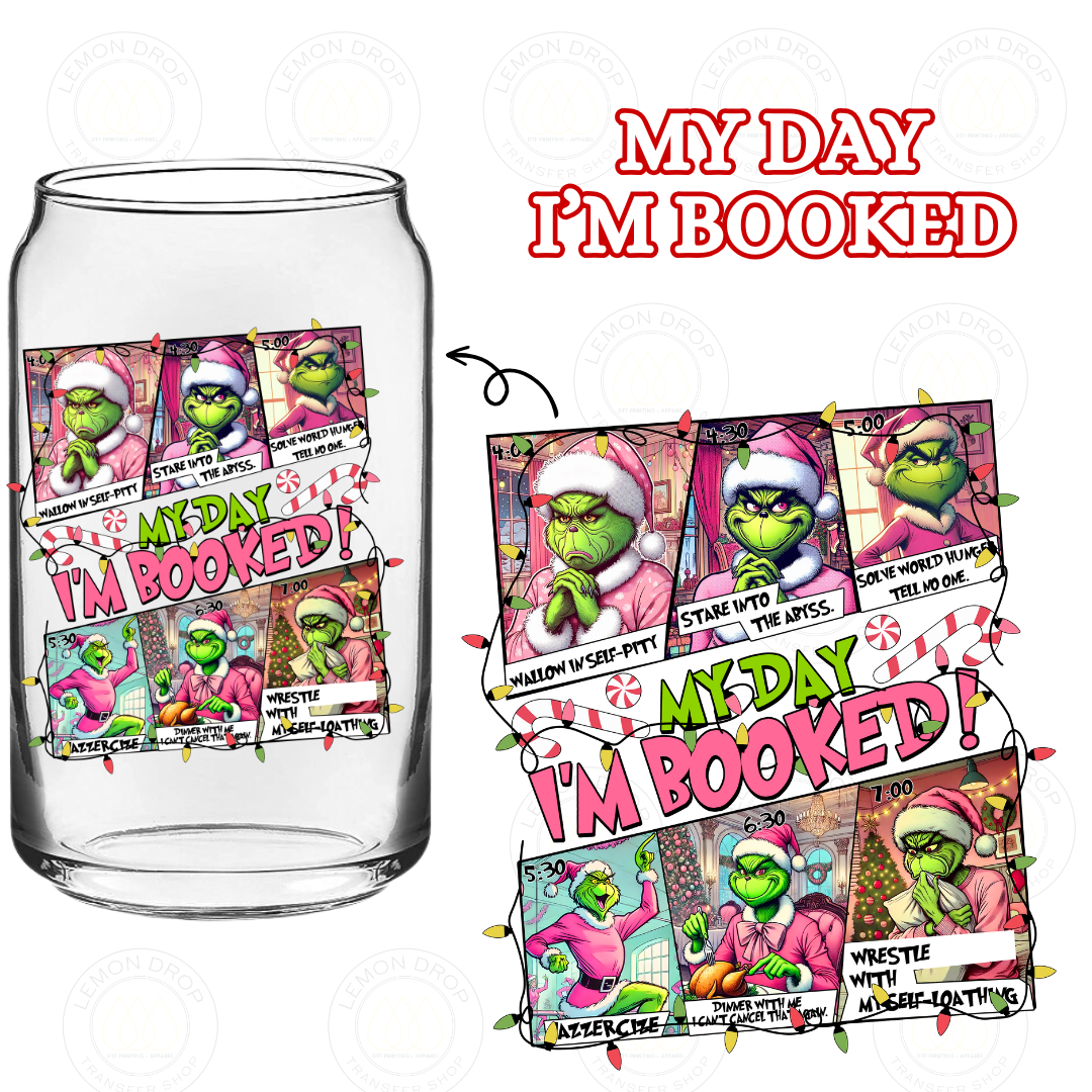 MY DAY I'M BOOKED DOUBLE-SIDED UV DTF STICKER