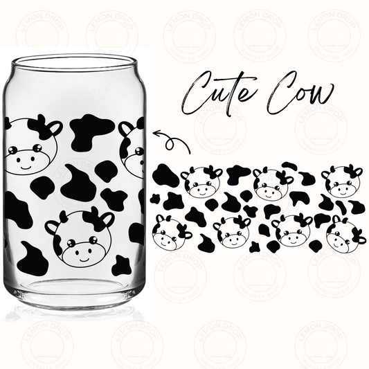 Cute Cow UV DTF 16OZ CUP WRAP