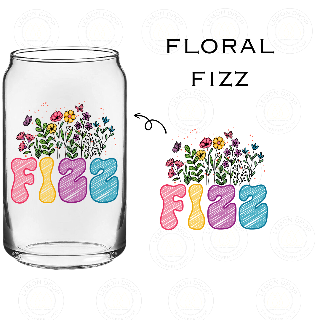 Floral Fizz UV DTF STICKER