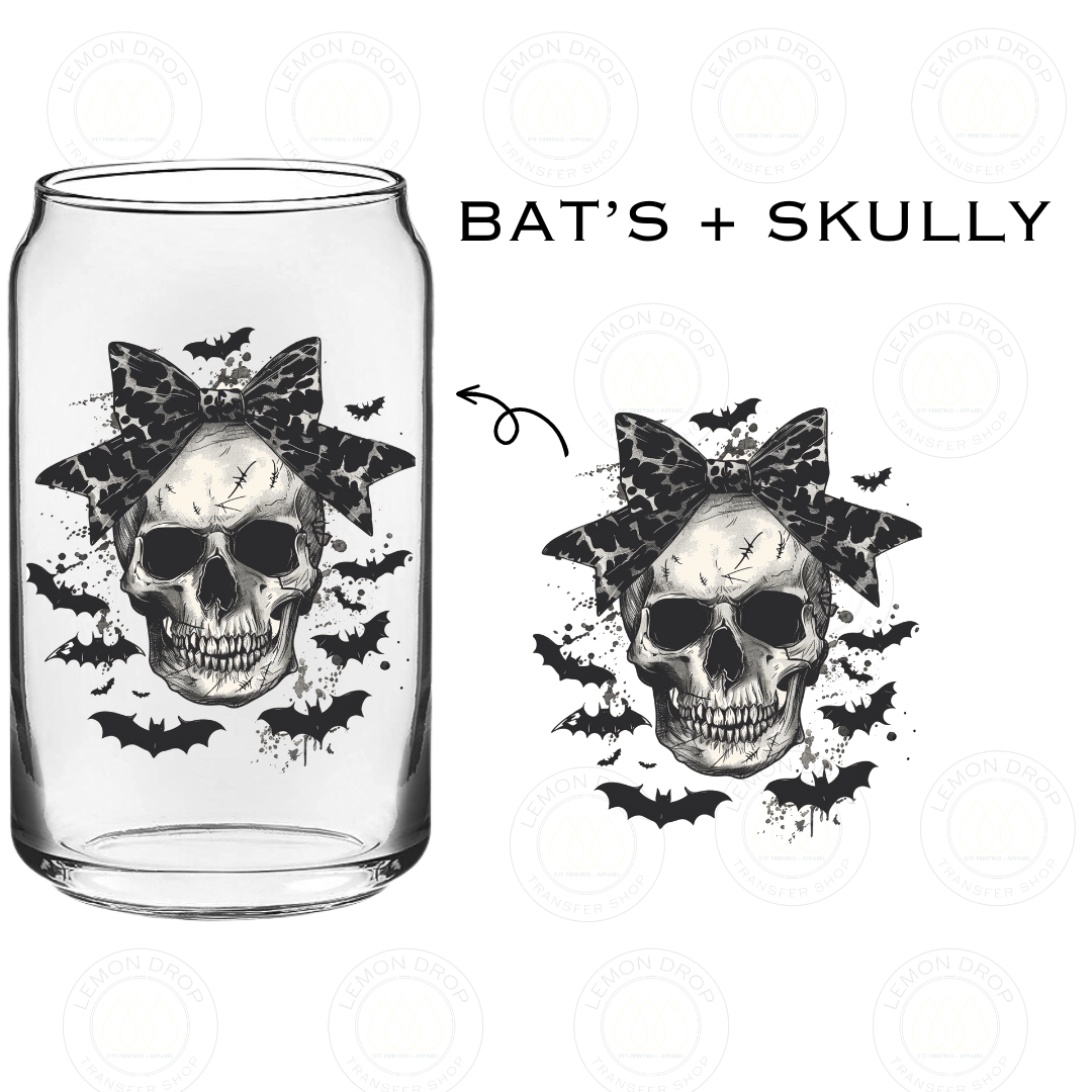 BATS + SKULLY DOUBLE SIDED UV DTF STICKER