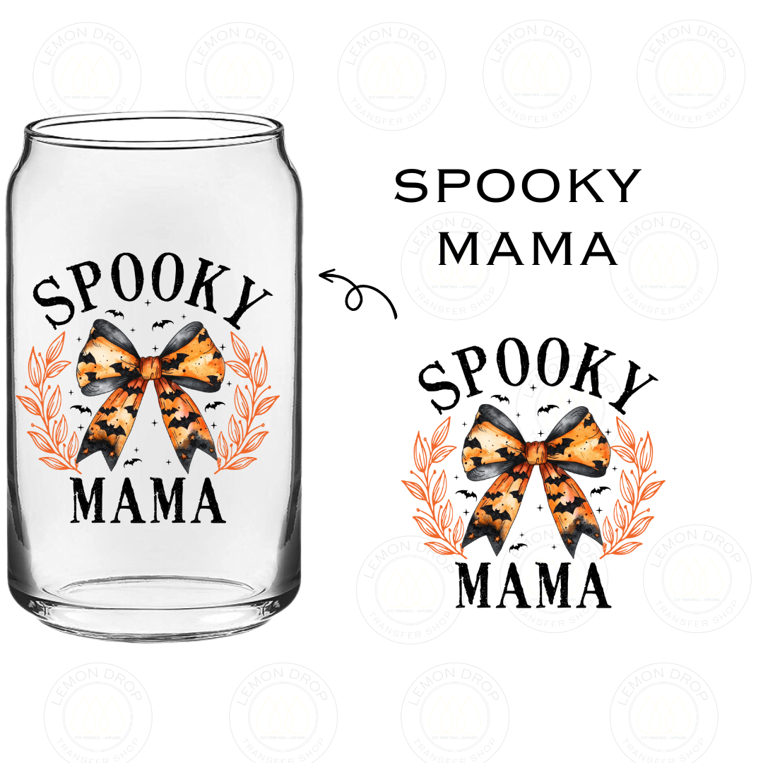 SPOOKY MAMA DOUBLE SIDED UV DTF STICKER