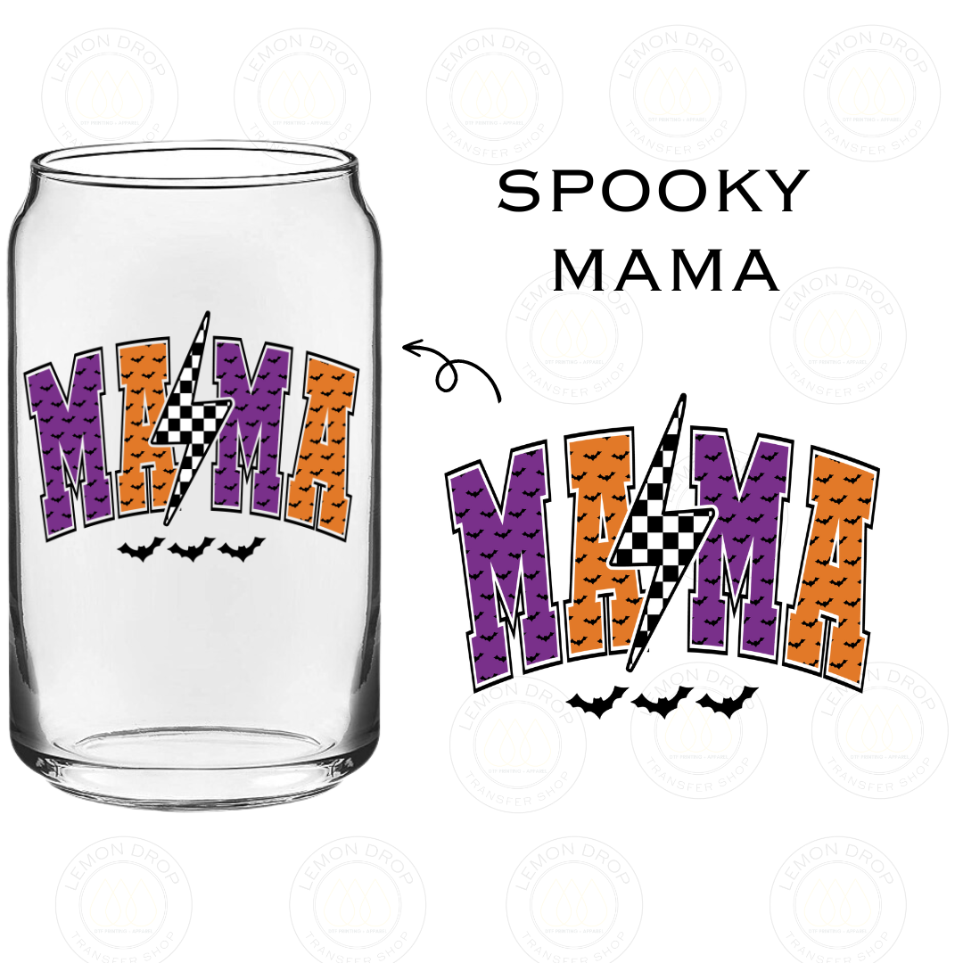 SPOOKY MAMA DOUBLE SIDED UV DTF STICKER