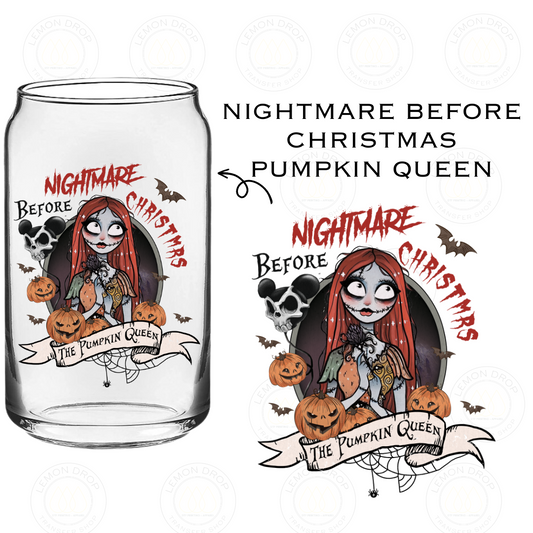 NIGHTMARE BEFORE CHRISTMAS PUMPKIN QUEEN UV DTF STICKER