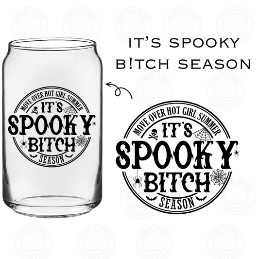 IT'S SPOOKY B!TCH SEASON DOUBLE SIDED UV DTF STICKER