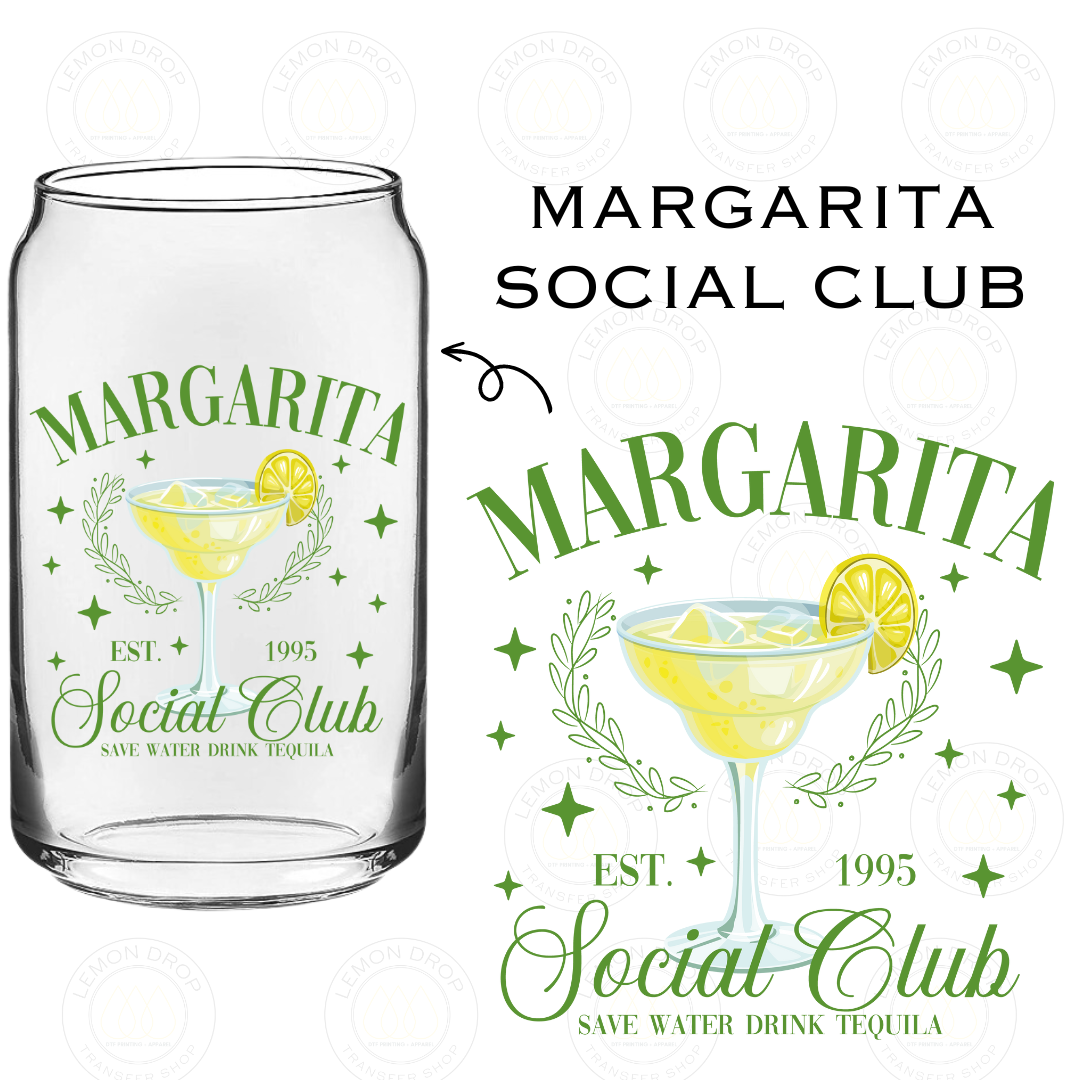 MARGARITA SOCIAL CLUB UV DTF STICKER