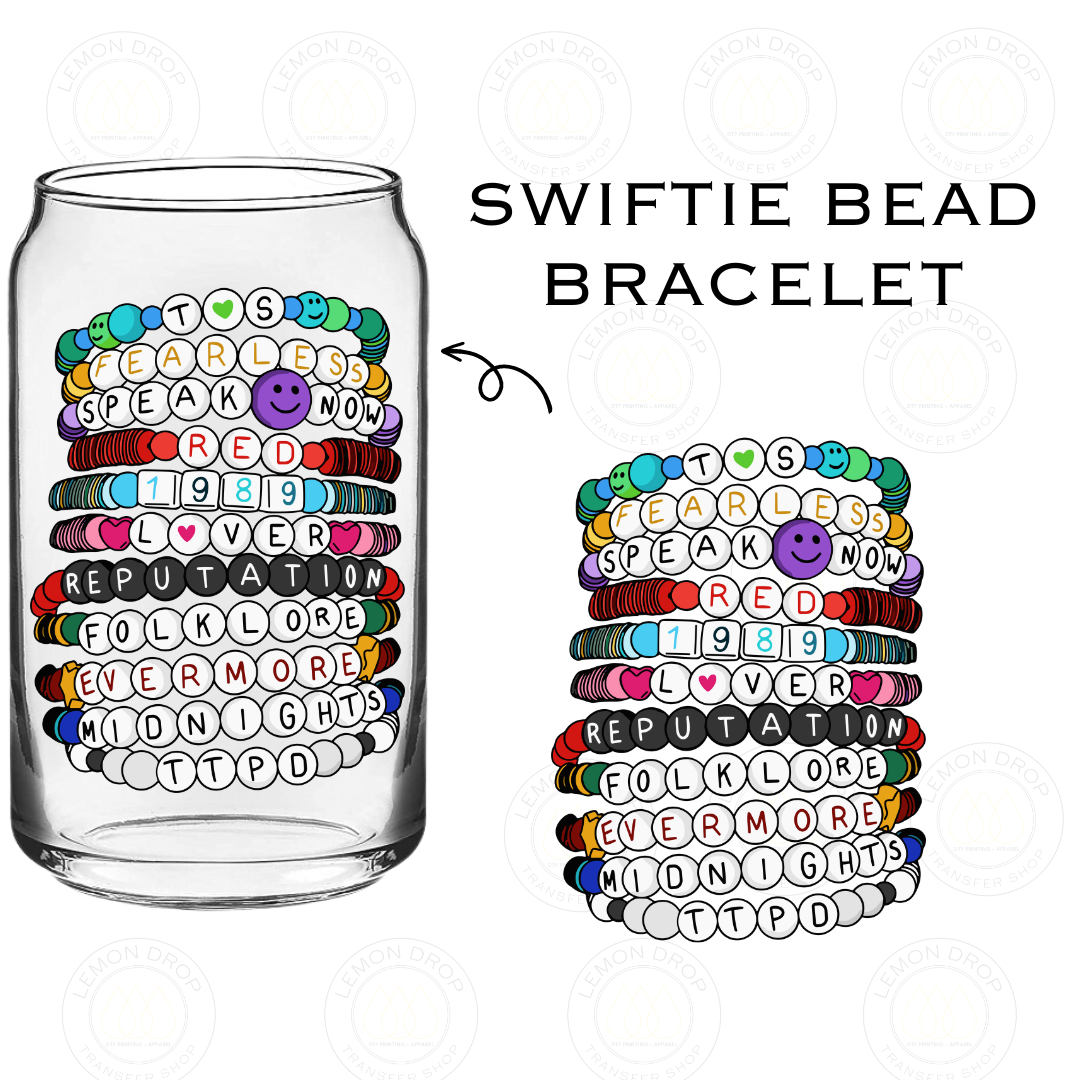 SWIFTIE BEAD BRACELET UV DTF STICKER