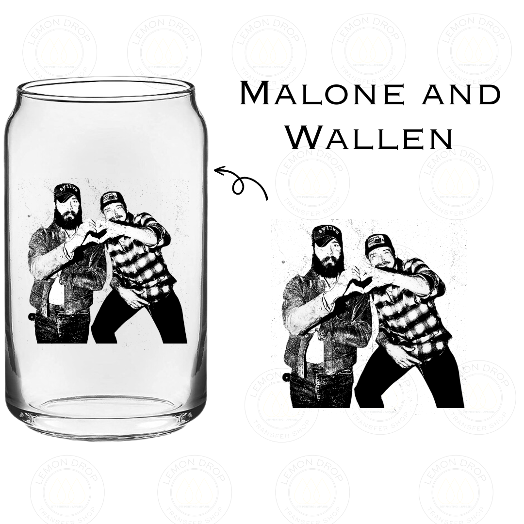 Malone and Wallen UV DTF STICKER