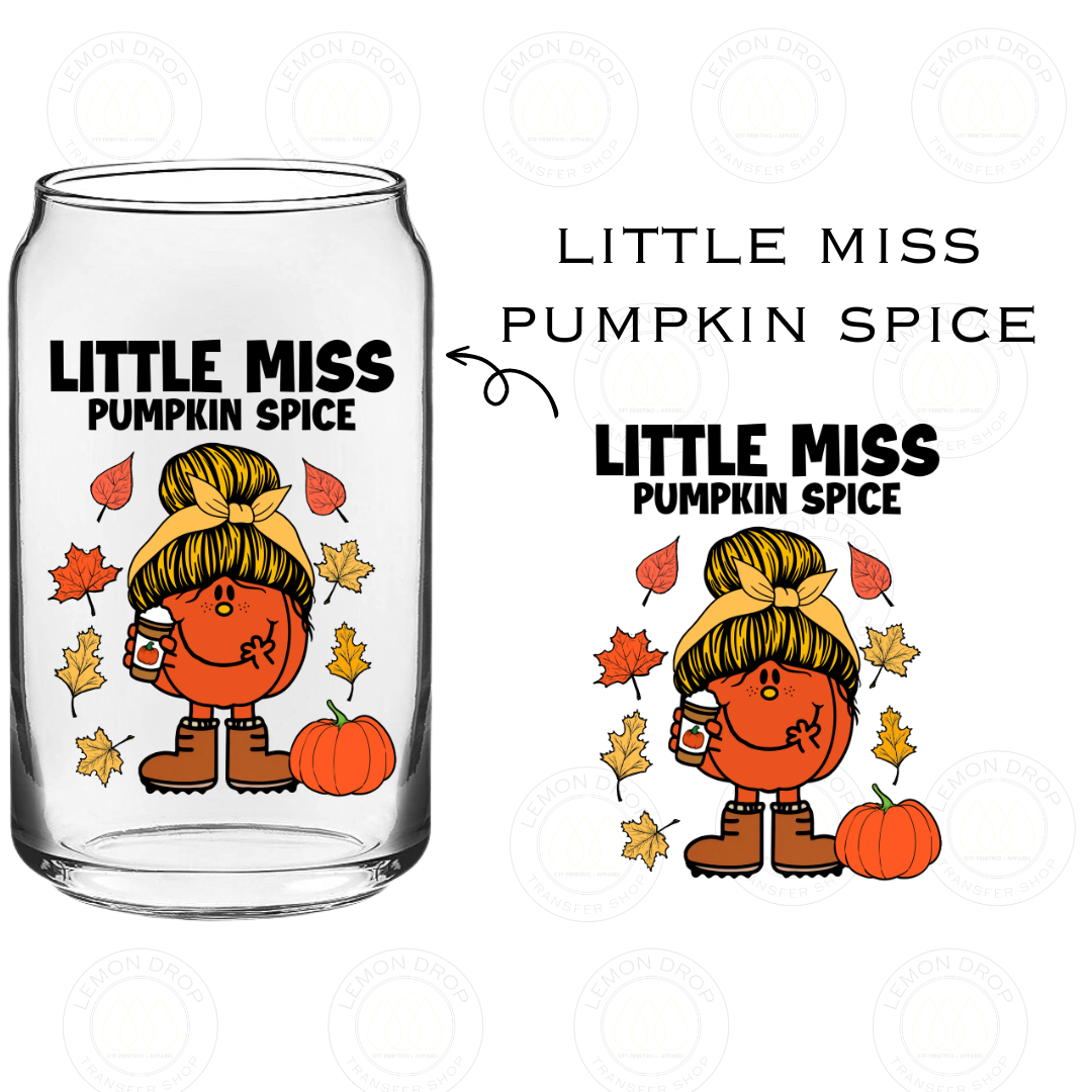 Little Miss Pumpkin Spice UV DTF STICKER