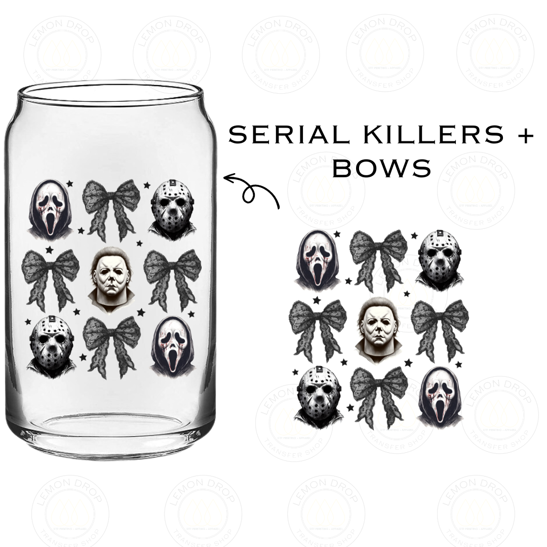 SERIAL KILLERS + BOWS UV DTF STICKER