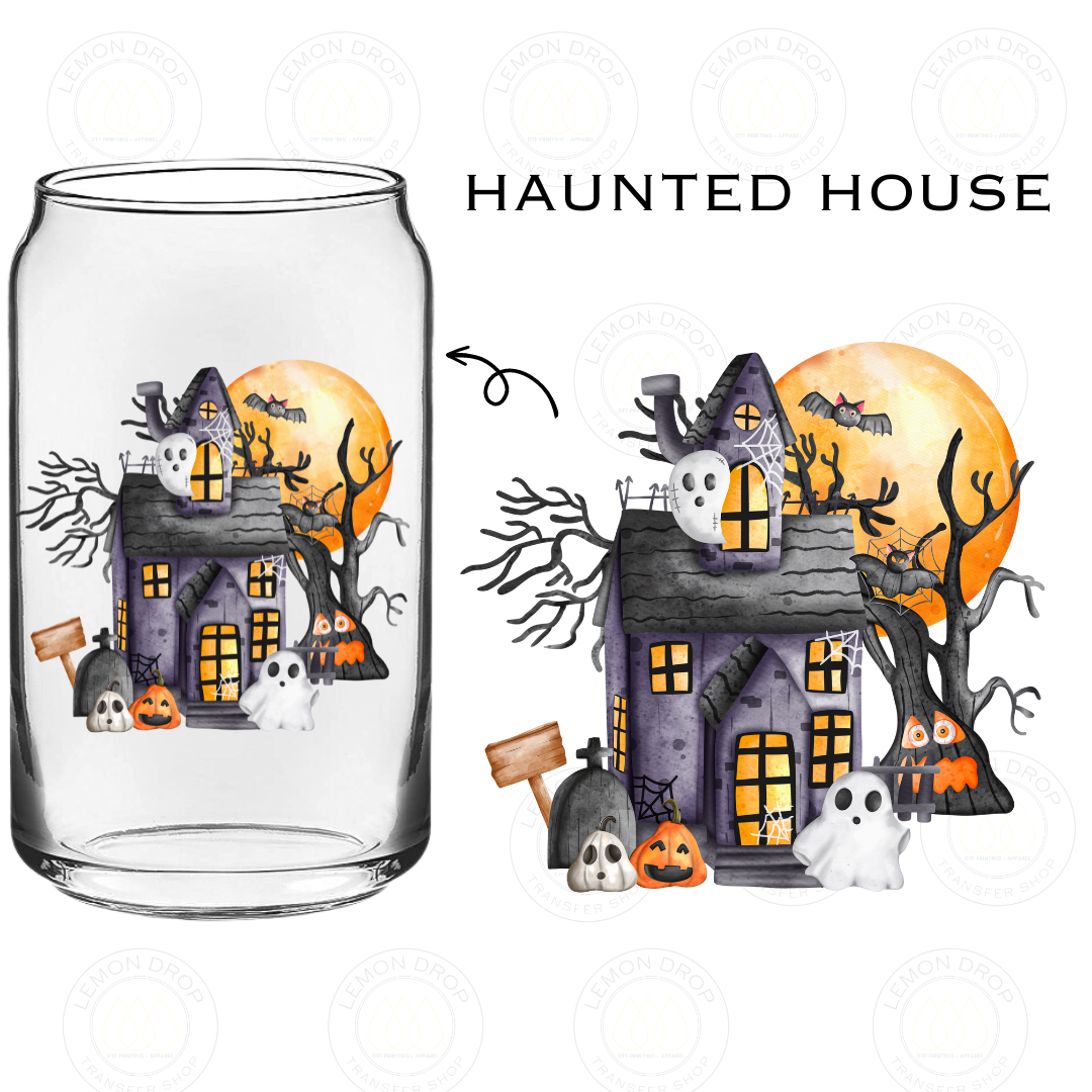 HAUNTED HOUSE UV DTF STICKER