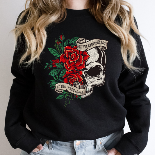 Kinda Emotionless Kinda Emotional Cozy Unisex Crewneck