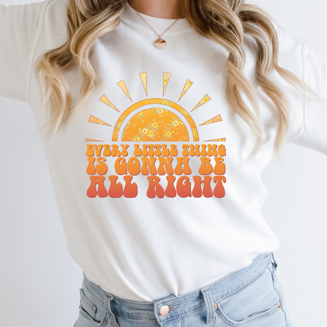 Every Little Thing Is Going to Be Alright  Cozy Unisex Crewneck