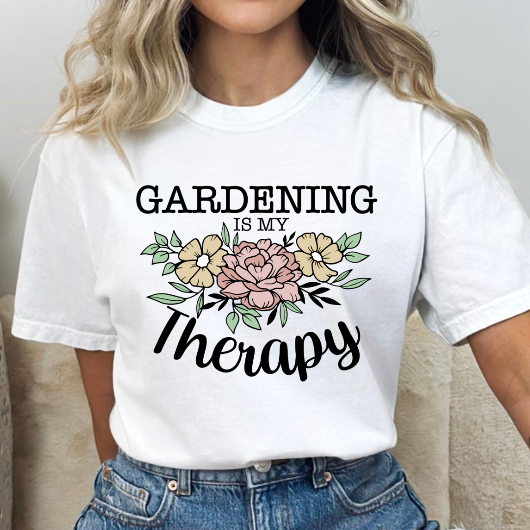 Gardening is my Therapy Relaxed Unisex Tee