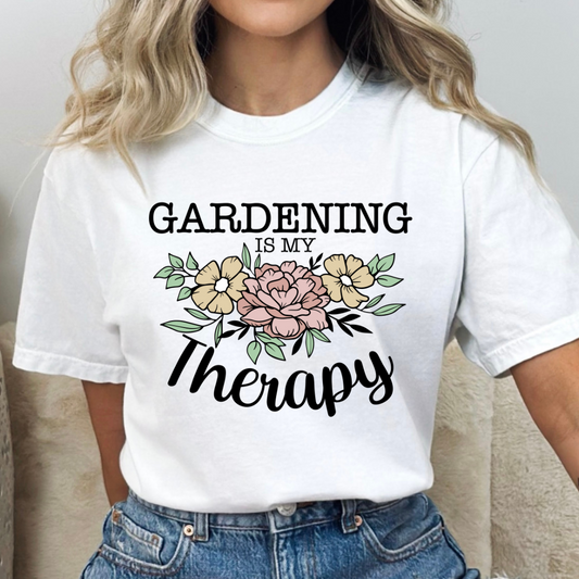 Gardening is my Therapy Relaxed Unisex Tee