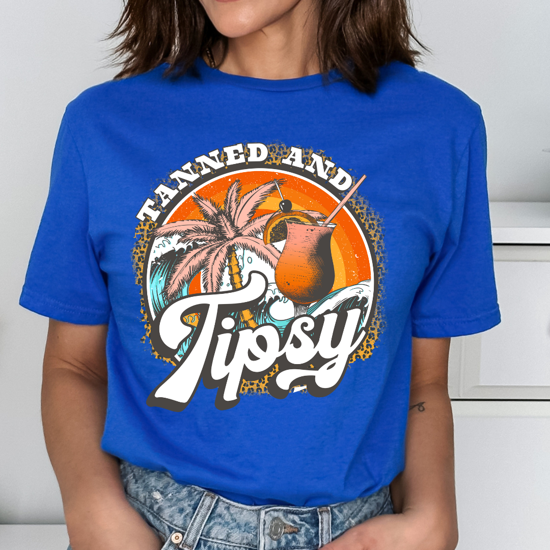 Tanned and Tipsy Relaxed Unisex Tee