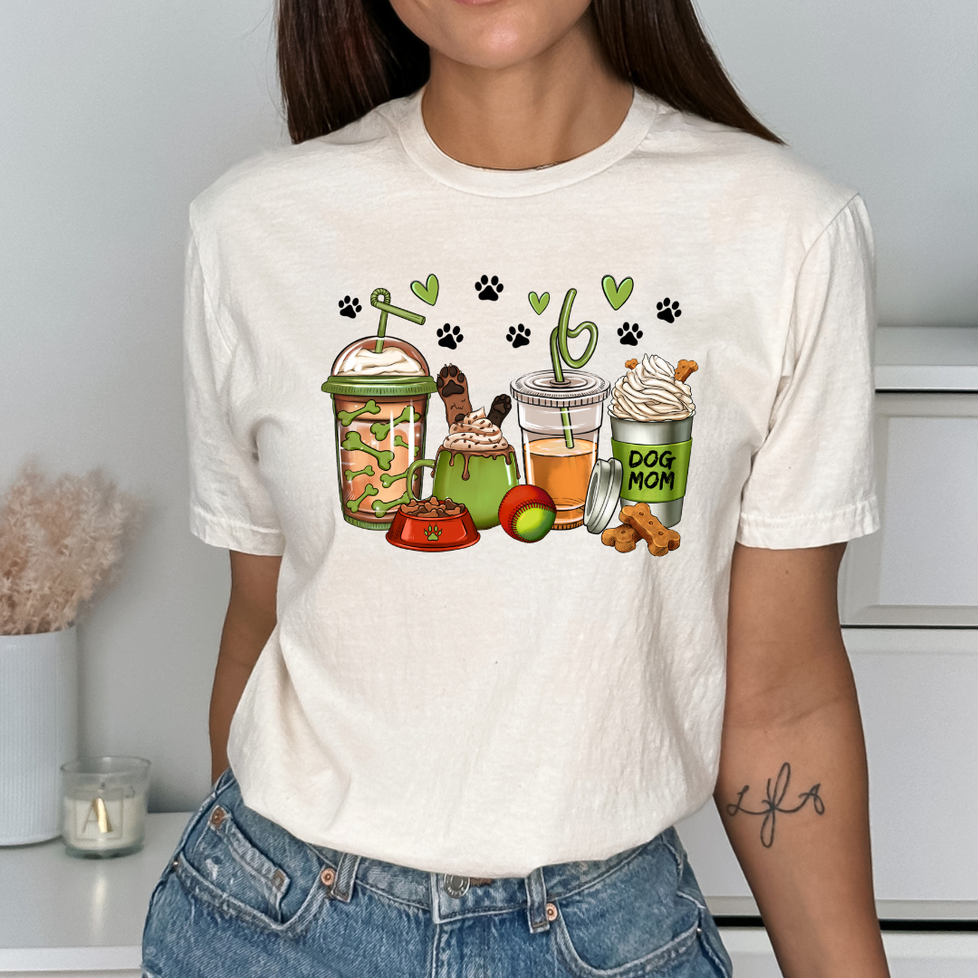 Dog Mom Cups Relaxed Unisex Tee