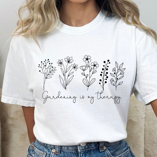 Gardening is my Therapy Adult Relaxed Unisex Tee