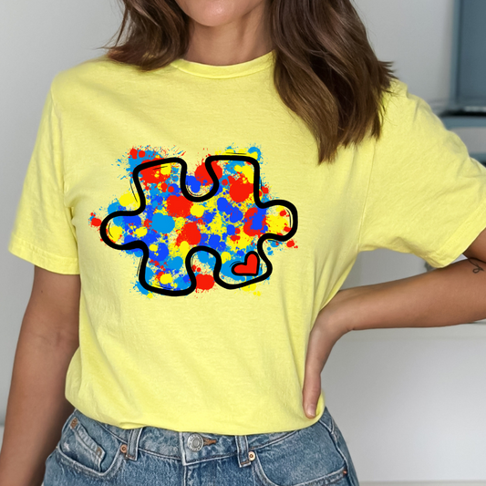 Autism Puzzle Relaxed Unisex Tee