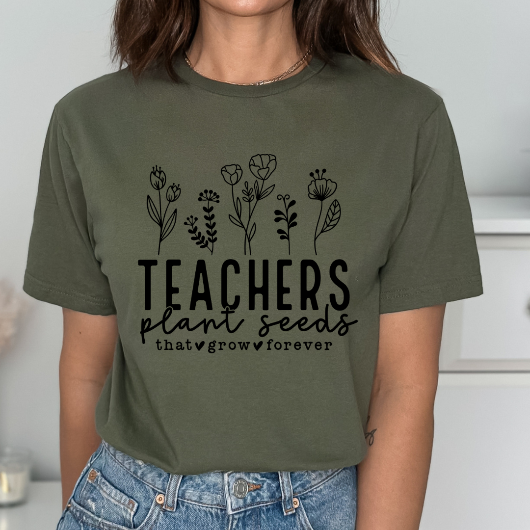 Teachers Plant Seeds Relaxed Unisex Tee