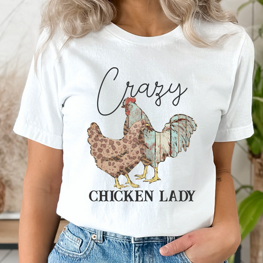 Crazy Chicken Lady Relaxed Unisex Tee