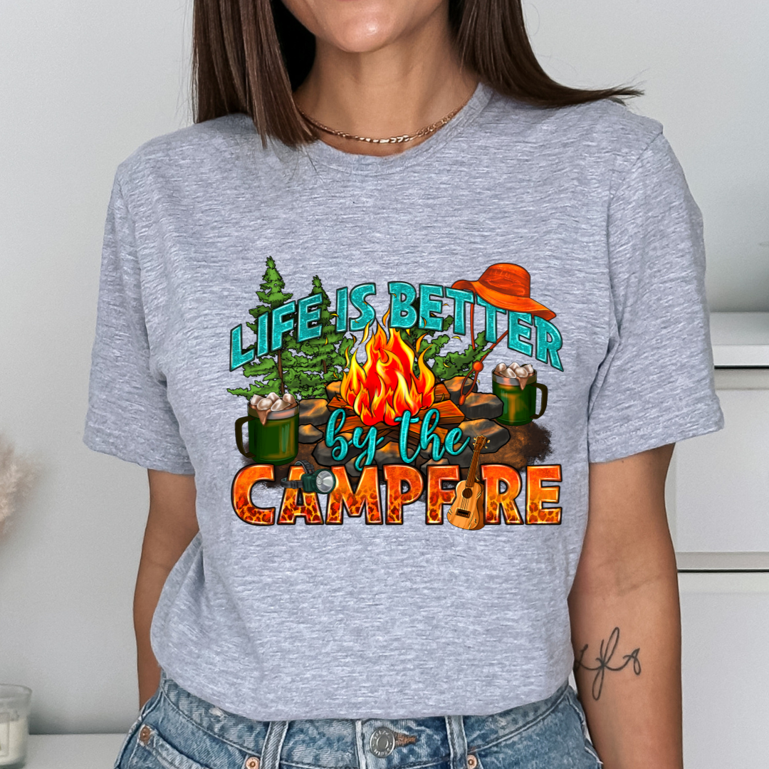 Life is Better By The Campfire Relaxed Unisex Tee