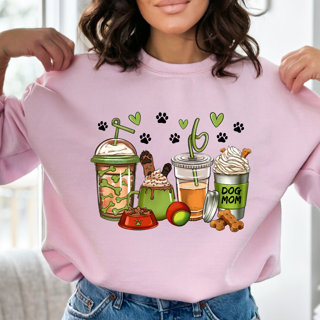 Dog Mom Cups Cozy Unisex Crewneck