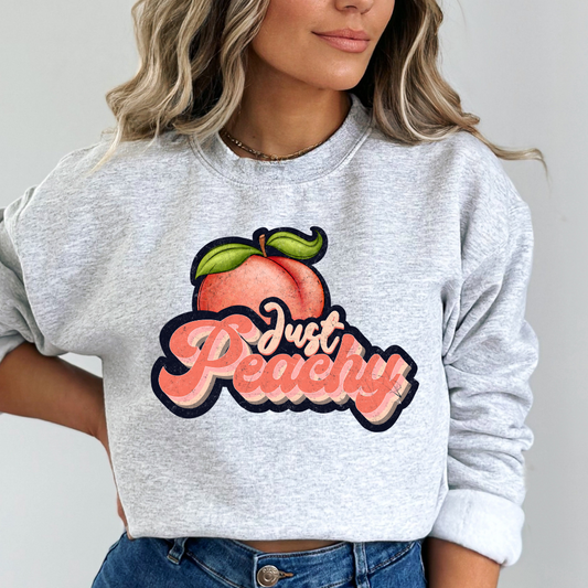 Just Peachy Cozy Unisex Crewneck