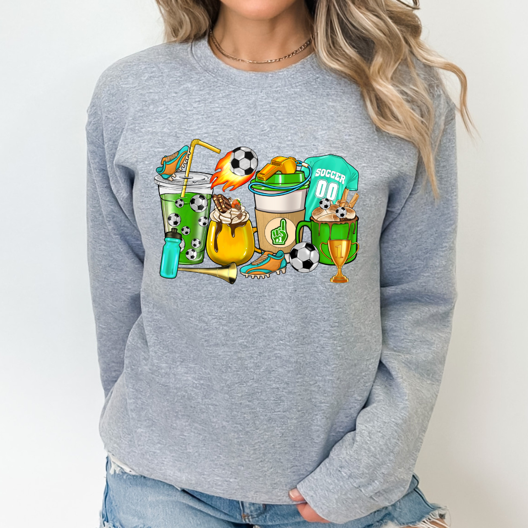 Soccer Cups Cozy Unisex Crewneck