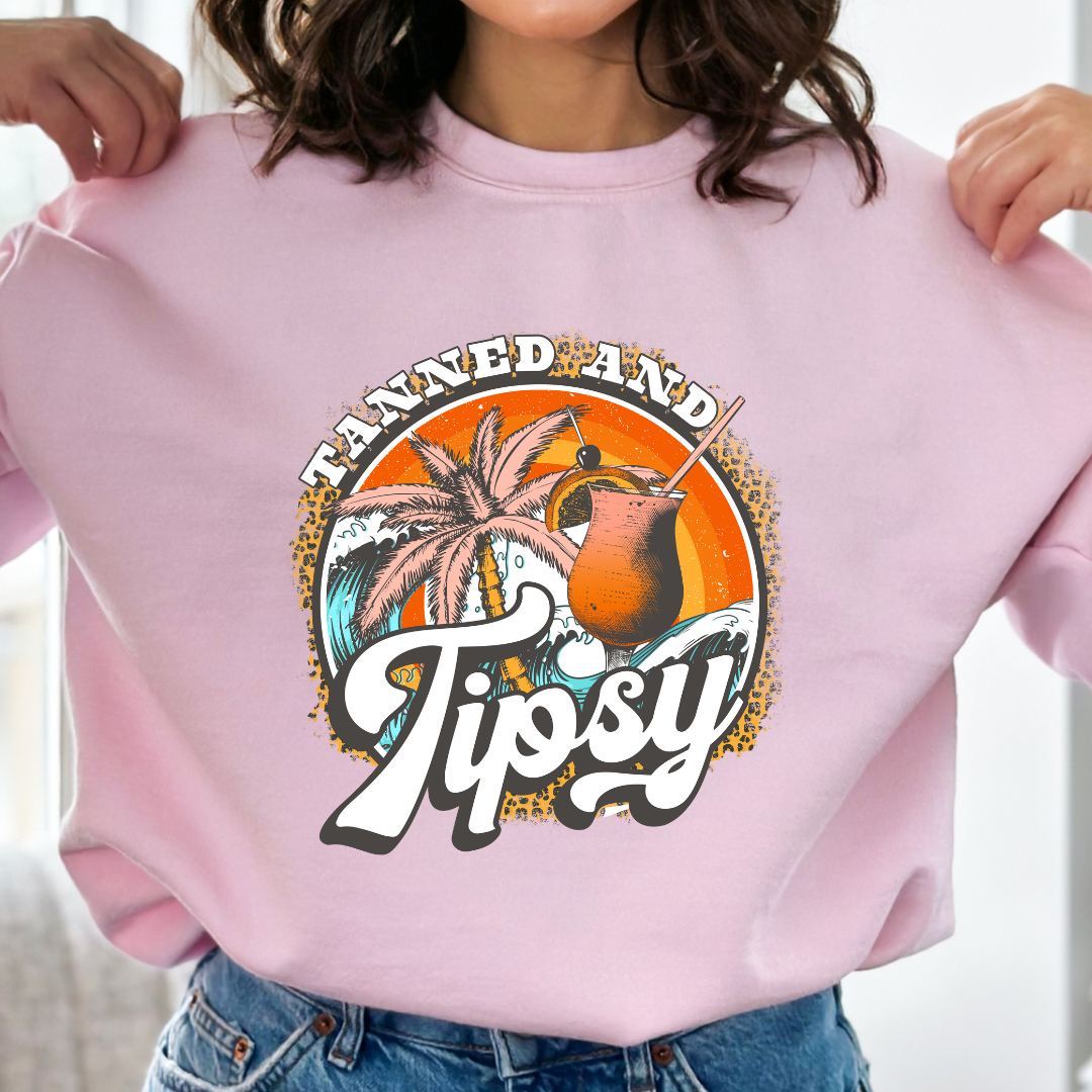 Tanned and Tipsy Cozy Unisex Crewneck